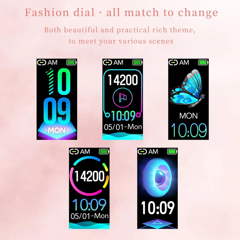 Fitness Trackers for Women Smart Watch Fitness Watch with Sleep Monitoring Heart Rate Monitor Step Counter Female Health Multiple Sport Modes for Android iOS Diamond Silvery