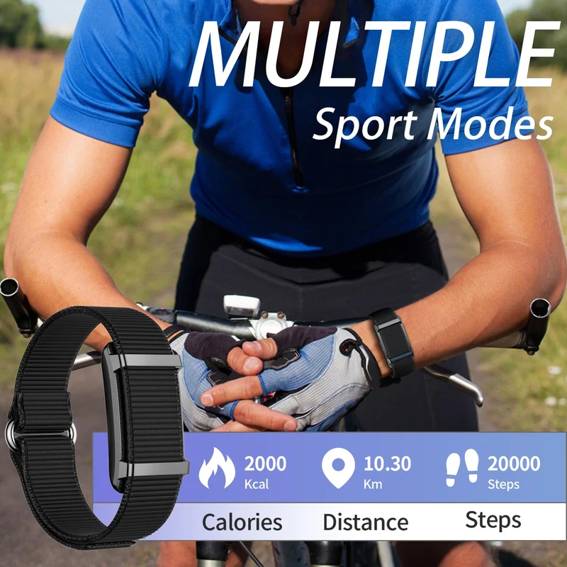 Smart Bracelet for Men Women Fitness Tracker Health Wristband Heart Rate Monitor Sleep Tracker Step Counter Pedometer Waterproof Wearable Activity Tracker, Free App