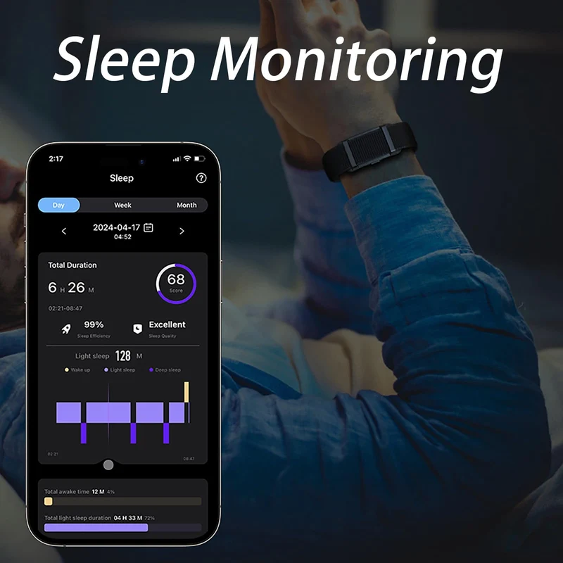 Smart Bracelet for Men Women Fitness Tracker Health Wristband Heart Rate Monitor Sleep Tracker Step Counter Pedometer Waterproof Wearable Activity Tracker, Free App