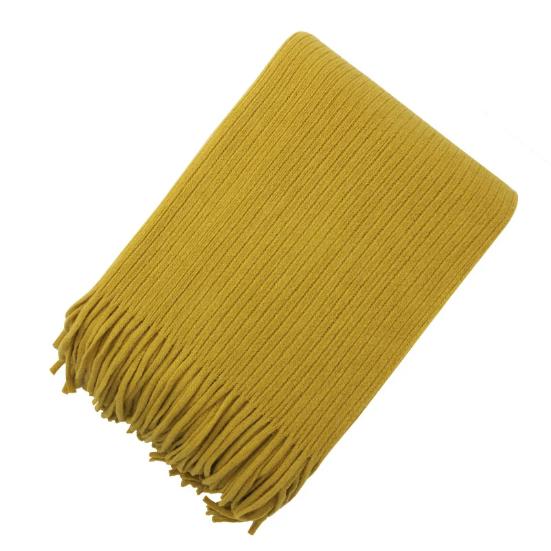 Strukturierter gerippter Strickwurfdecke
