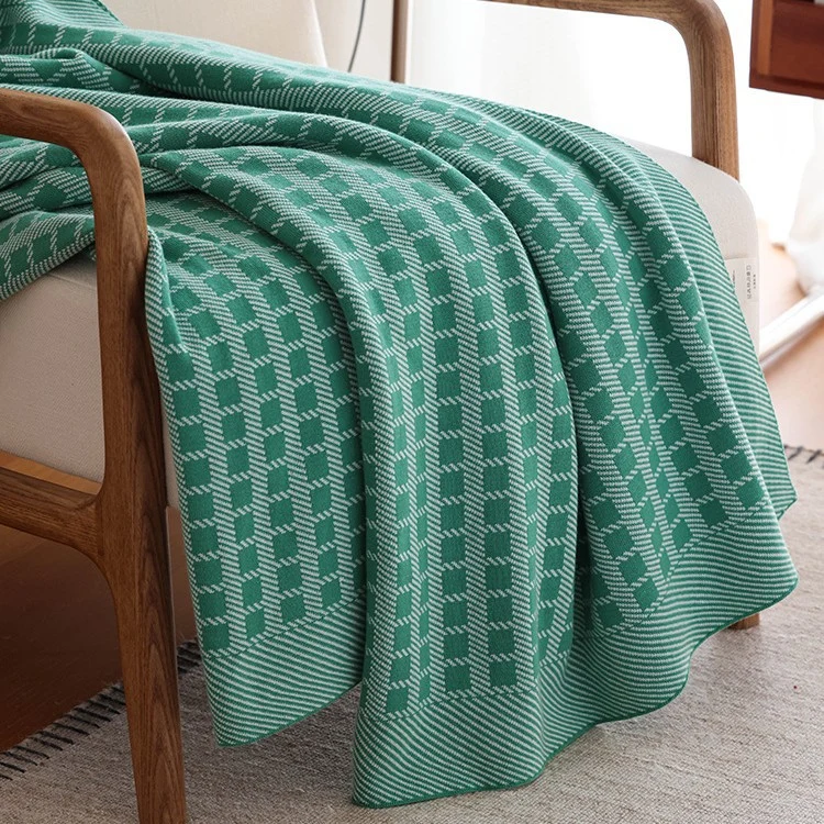 Strukturierte Stricksofa-Wurfdecke