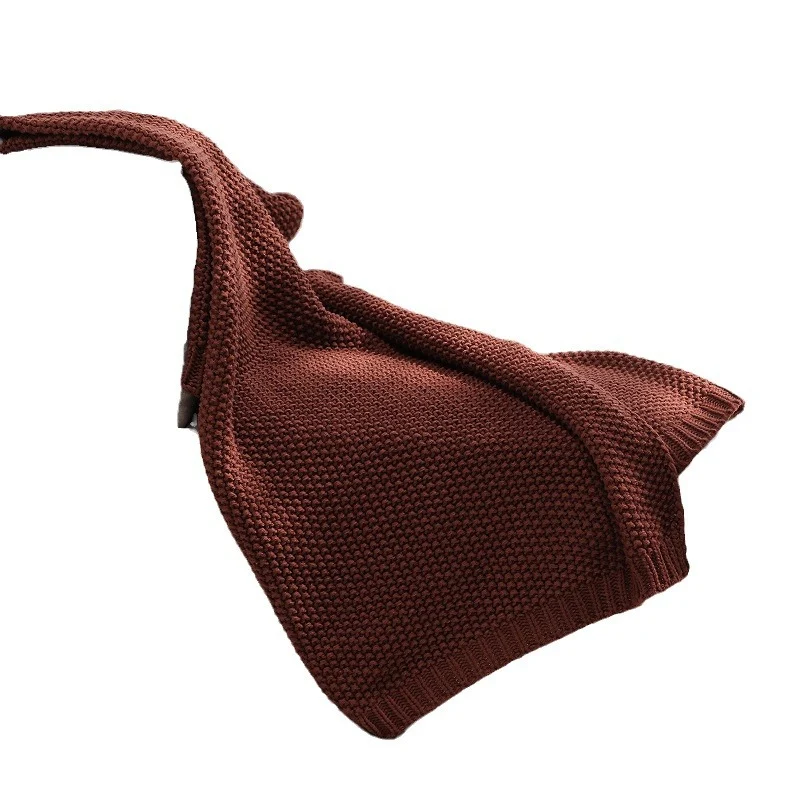 Strukturierter Stricksofa-Überwurf