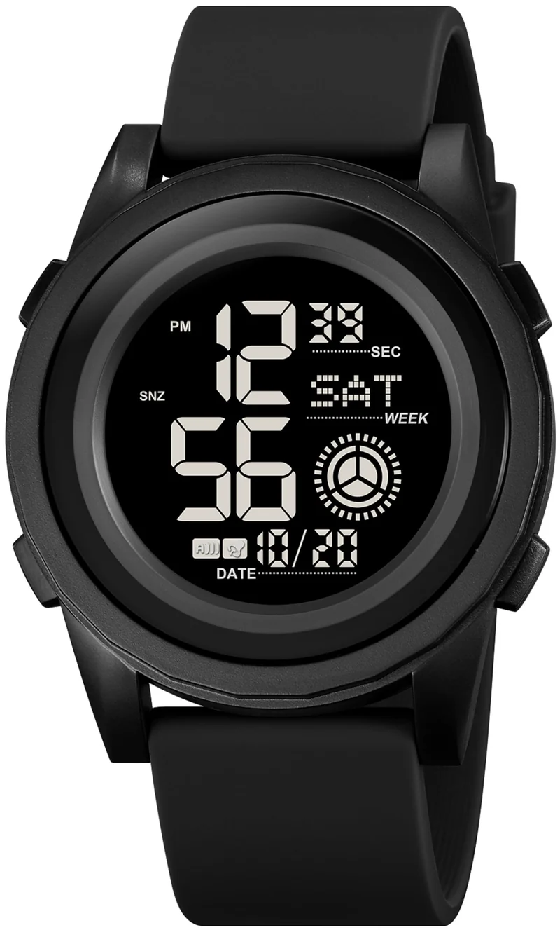 Findtime Digital Watch for Men Women 5Bar Waterproof Outdoor Sports Wrist Watches with Dual Time/Timer/12/24 H/LED Back Ligh/Alarm/Stopwatch