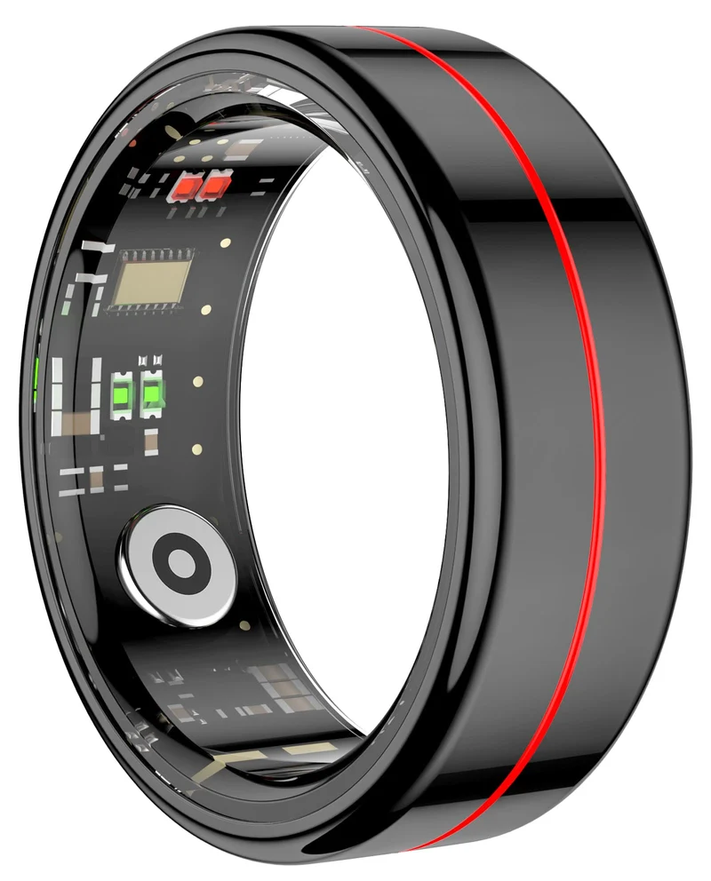 Smart Ring for Men Women Fitness Tracker Ring Health Smart Rings Heart Rate Monitor Sleep Tracker Calorie Step Counter Gesture Control Multi-Sport Modes Waterproof Compatible with iOS Android Phones