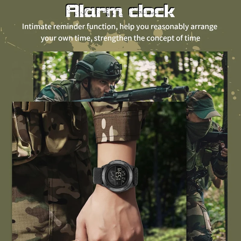 Findtime Military Watches for Men Tactical Digital Sport Watch Waterproof Army Outdoor Nylon Strap Electronic Mens Watch LED Luminous Alarm Stopwatch