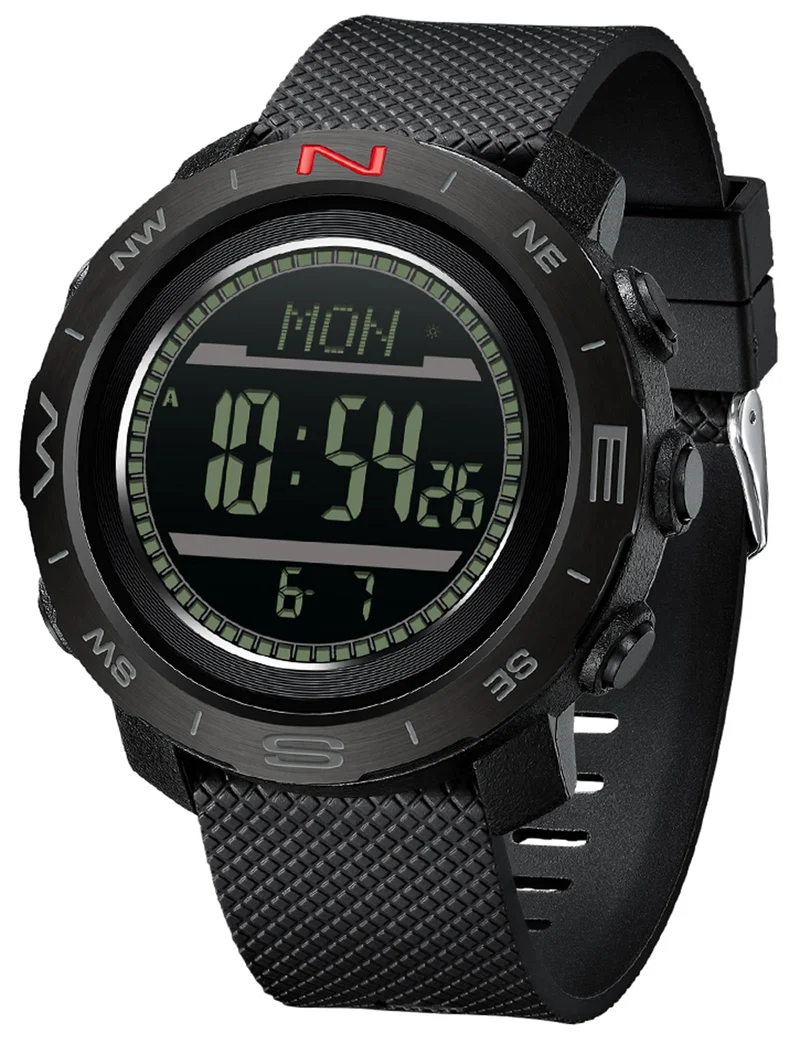 Findtime Men's Military Watches for Men Tactical ABC Digital Watch Outdoor Sports Altimeter Barometer Compass Thermometer Fitness Tracker Watch Step Counter Dual Time Stopwatch Countdown Waterproof Wristwatch