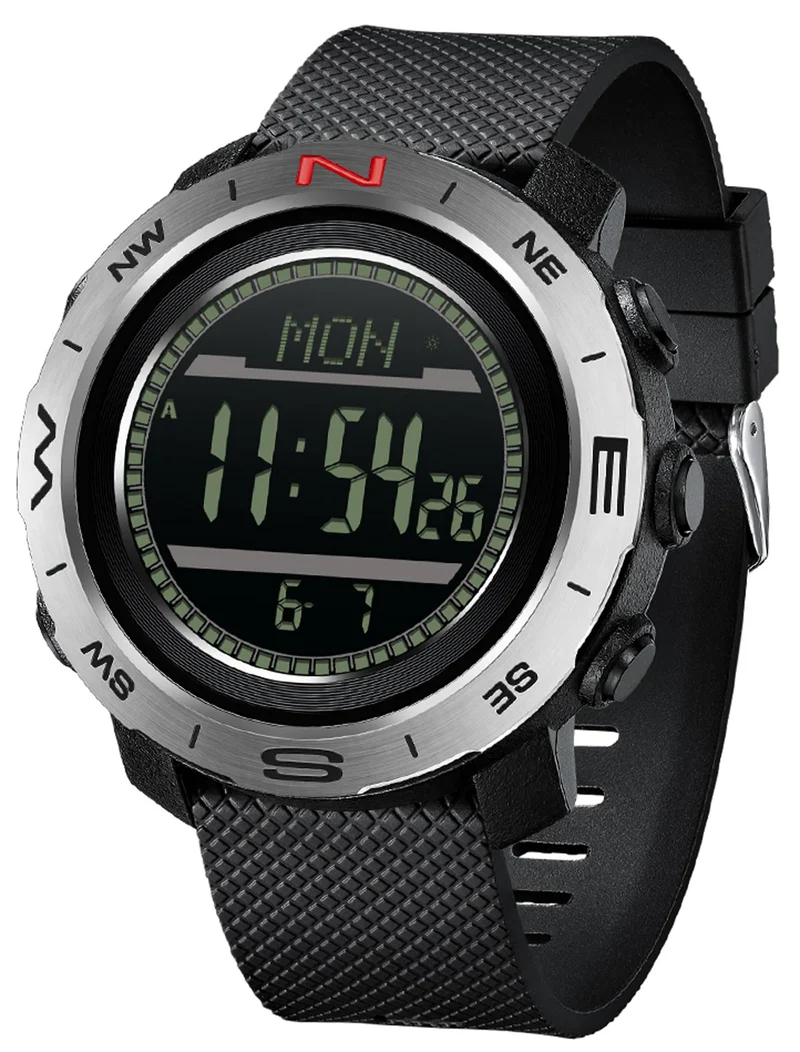 Findtime Men's Military Watches for Men Tactical ABC Digital Watch Outdoor Sports Altimeter Barometer Compass Thermometer Fitness Tracker Watch Step Counter Dual Time Stopwatch Countdown Waterproof Wristwatch