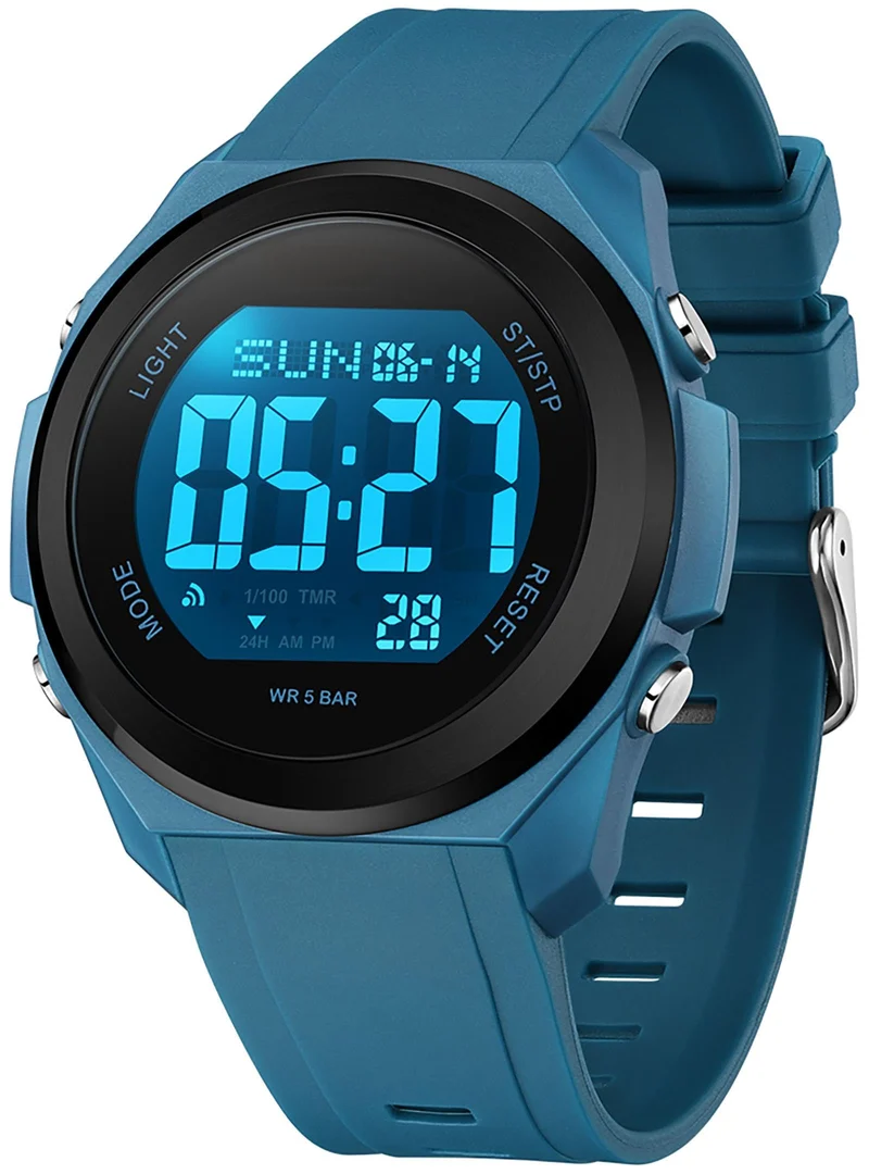 Findtime Watches for Women Digital LED Back Light Watch Women with Dual Time Zone Display Countdown Alarm Stopwatch Ultra-Thin Colorful Wristwatch