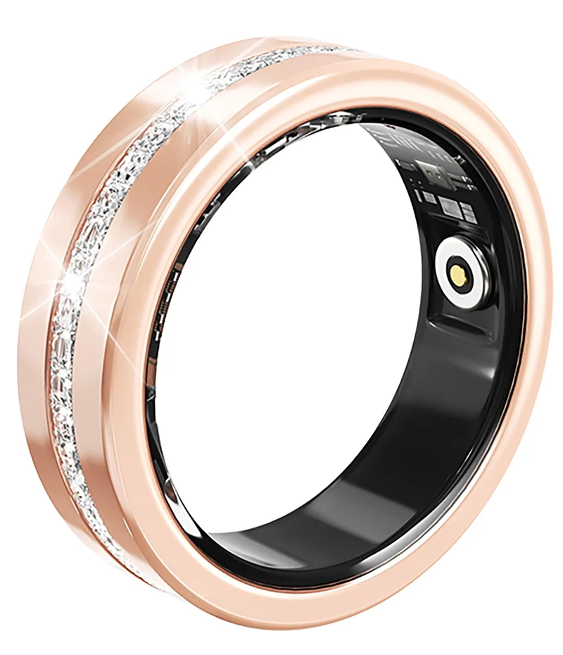 Smart Fitness Ring for Women Diamond Ring Activity Tracker Heart Rate Monitor Sleep Tracker Smart Rings Pedometer Step Counter Calorie Counter Exercise Ladies Rings for Women