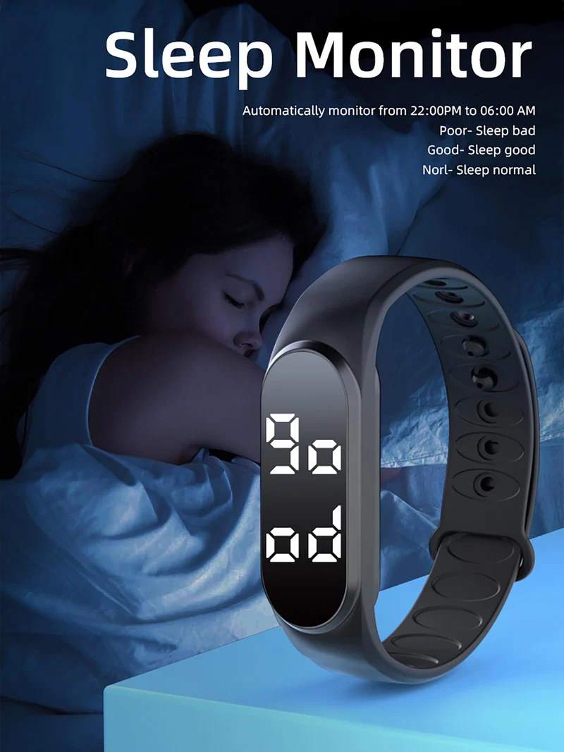 Non-Bluetooth Fitness Tracker Pedometer Watch Step Counter Calorie Vibrate Alarm Fitness Watch IP65 Water Resistance Sports Digital Watch