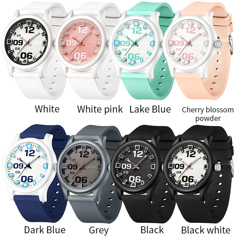 Findtime Watches for Women Jelly Series Waterproof 5ATM Easy to Read Watch Silicone Strap Fashion Sports Quartz Wristwatch