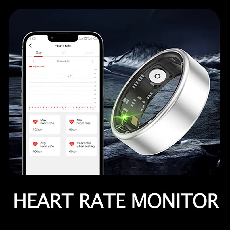 Smart Ring Health Rings Activity Tracker Heart Rate Sleep Monitor Pedometer Step Counter Exercise Fashion Fitness Smart Rings for Android iOS Phones