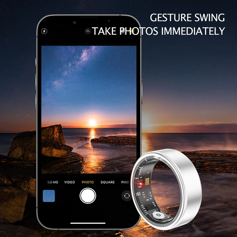 Smart Ring Health Rings Activity Tracker Heart Rate Sleep Monitor Pedometer Step Counter Exercise Fashion Fitness Smart Rings for Android iOS Phones