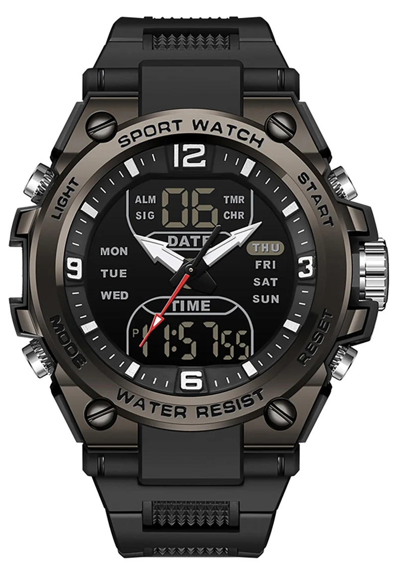Findtime Men's Digital Watch Sports Waterproof Watches Military Stopwatch Alarm Mens Wristwatch for Running Swimming Watch Big Face Analog Watch
