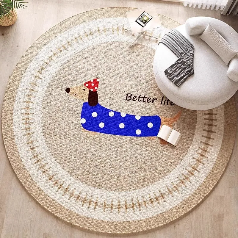 Dekorativer Hunde-Themen-Teppich für die Wohnkultur