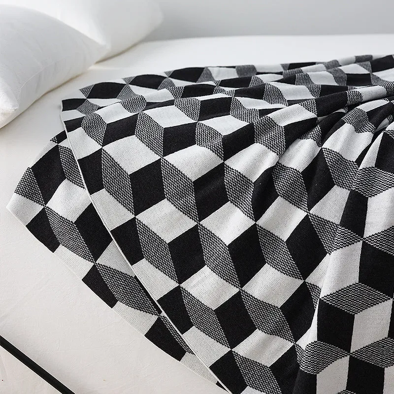 Geometrisch gemustertes Wurfdecke