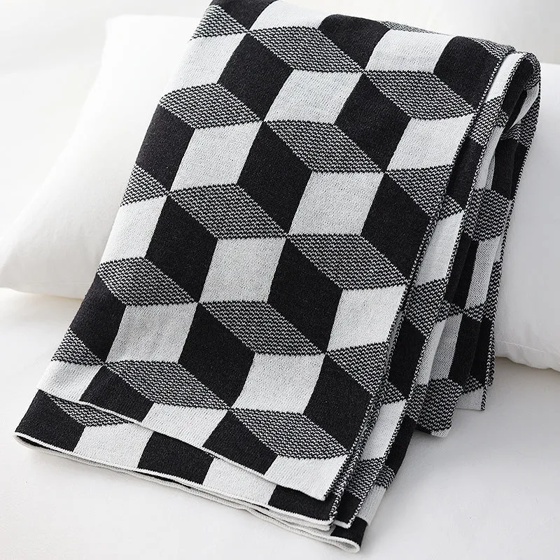 Geometrisch gemustertes Wurfdecke