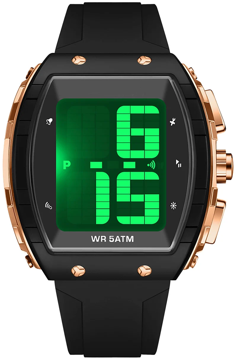 Findtime Digital Watches for Elderly Men, Large Face Voice Talking White Watch with English Speaking LED Backlight Big Number Easy to Read Timer Alarm 5ATM Waterproof