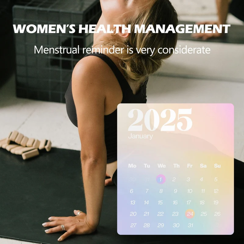 Smart Ring Health Tracker Heart Rate Sleep Tracking Pedometer Fitness Activity Wireless Charging Case Included Waterproof Smart Rings for Women Men