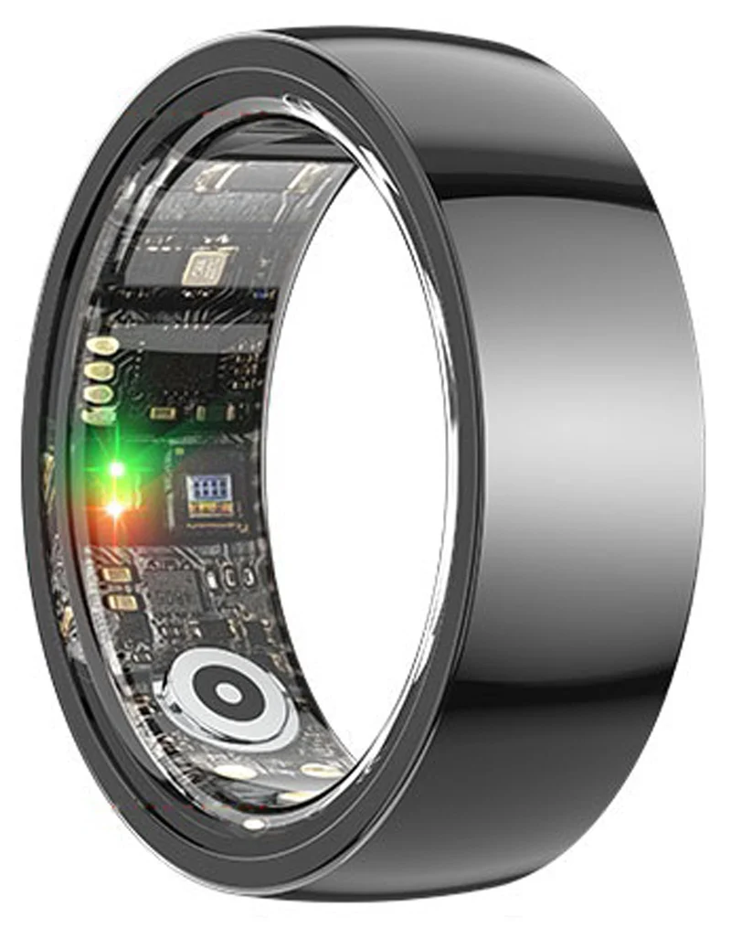 Smart Ring for Men Women Ceramics Smart Ring Blood Pressure Monitor Heart Rate Monitor Sleep Tracker Health Ring Fitness Tracker Pedometer Calories Step Counter Waterproof