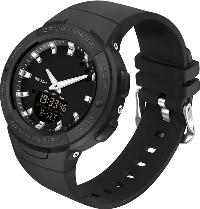 Findtime Digital Analog Watches Sports Waterproof Watch Dual Display LED Backlight Luminous Wristwatch with Calendar Alarm Stopwatch Fashion Colorful Women Men Digital Watches