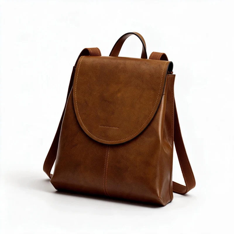 Rucksack Damen – Lederoptik, 30 × 25 × 12 cm, 4 Farben