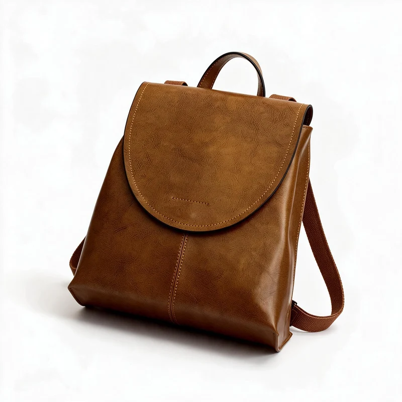 Rucksack Damen – Lederoptik, 30 × 25 × 12 cm, 4 Farben