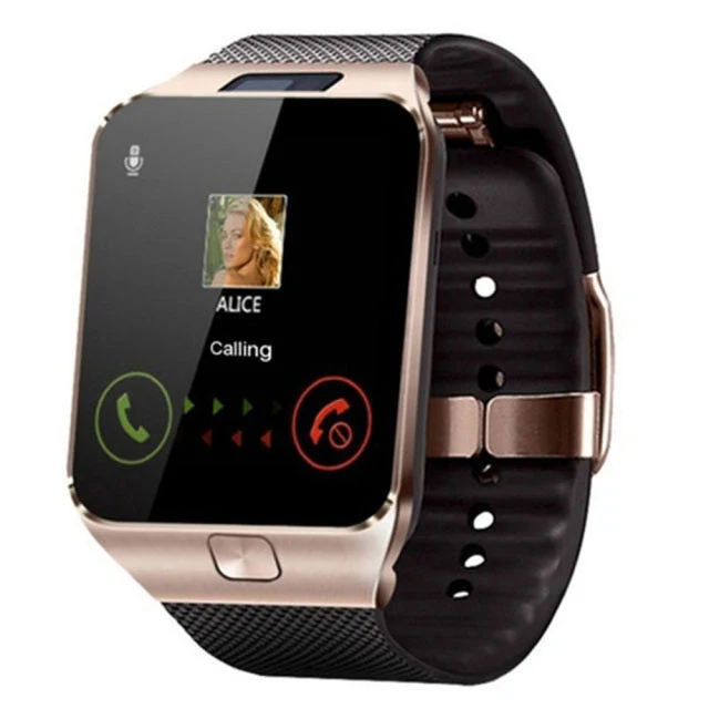 Smartwatch Unterstützung SIM-Karte Mehrere Sprachen Touchscreen Bluetooth Sport Fitness Tracker Kamera Handgelenk Smartphone Uhr