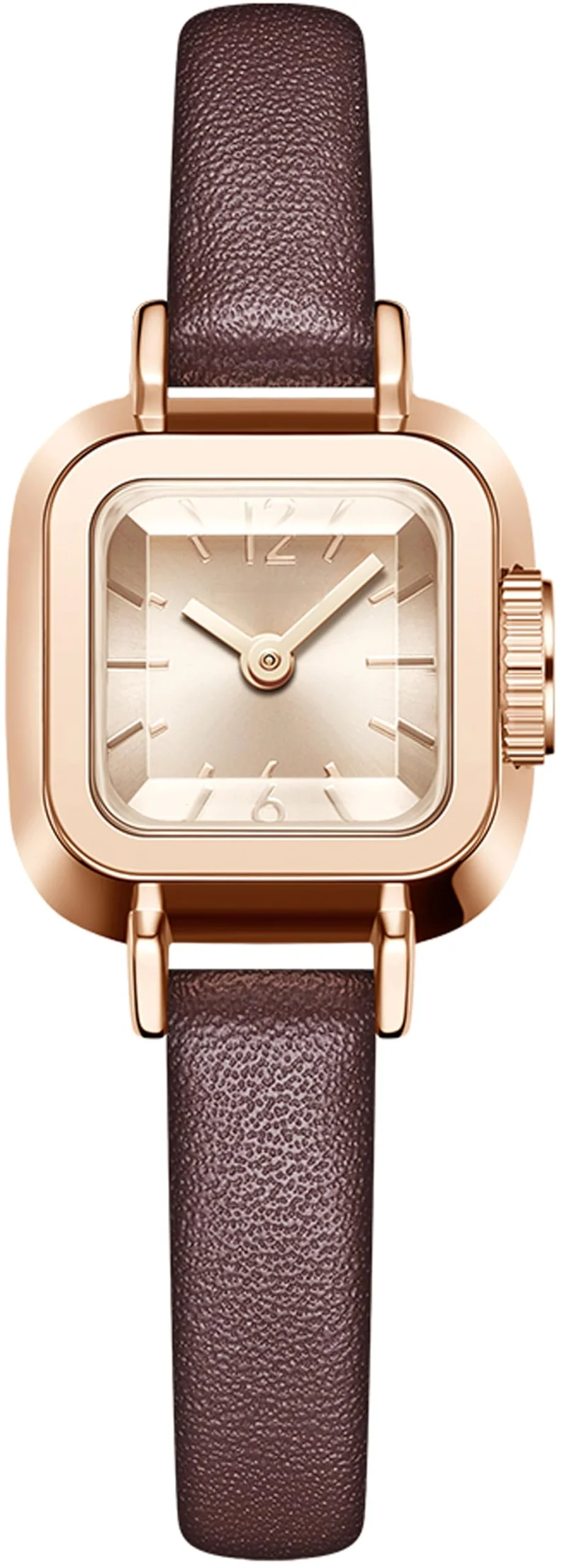 Findtime Ladies Watch Square Vintage Designer Watches for Women Classic Elegant Wristwatch for Small Wrists Black Leather Band