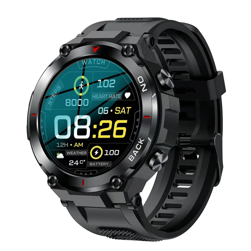 Mens GPS Smart Watches for Android iOS phones Rugged Smart Watch for Outdoor Sports with 480mAh Longer Battery Life Fitness Tracker