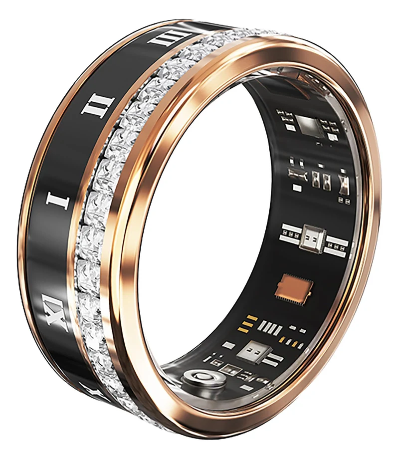 Smart Ring for Women Fitness Diamond Activity Tracker Heart Rate Monitor Sleep Pedometer Calorie Counter Ladies Smart Ring
