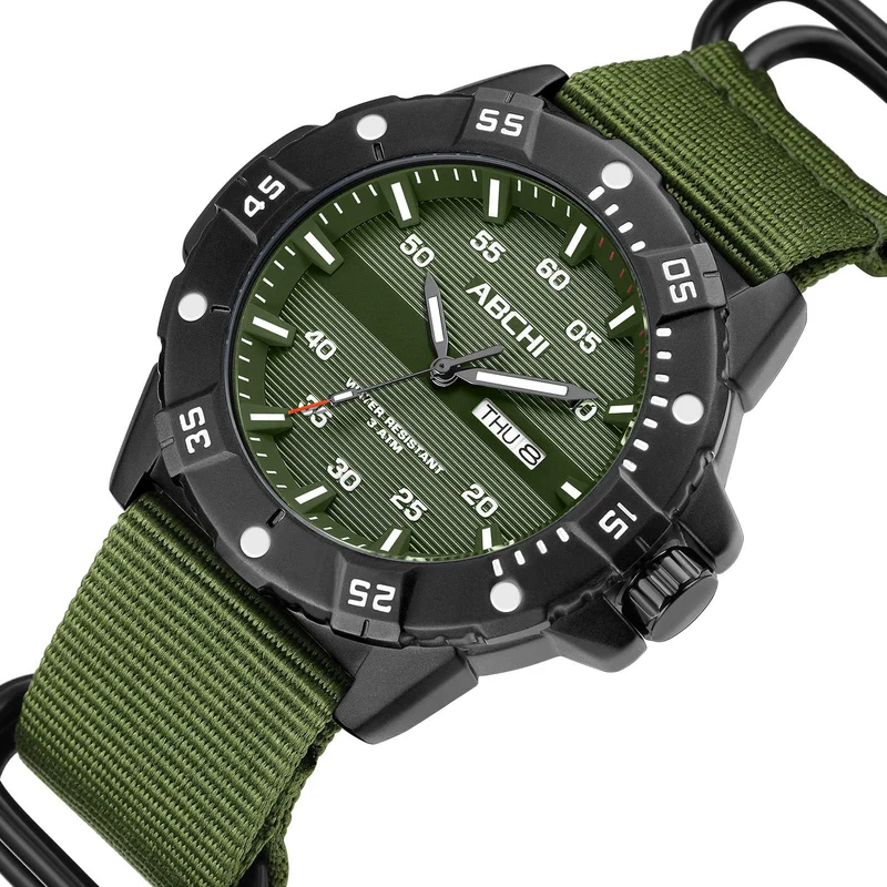 Findtime Mens Watches Black Army Military Stylish Designer Watch Silicone Strap Luminous Analog Display with Second Hand Glowing Easy to Read Dial