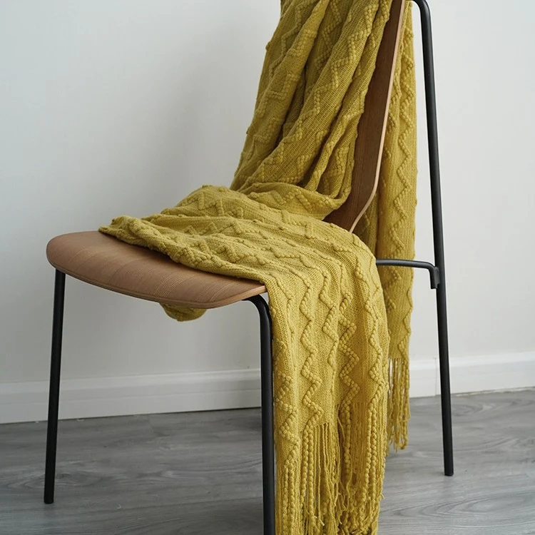 Strukturierte Strickdecke
