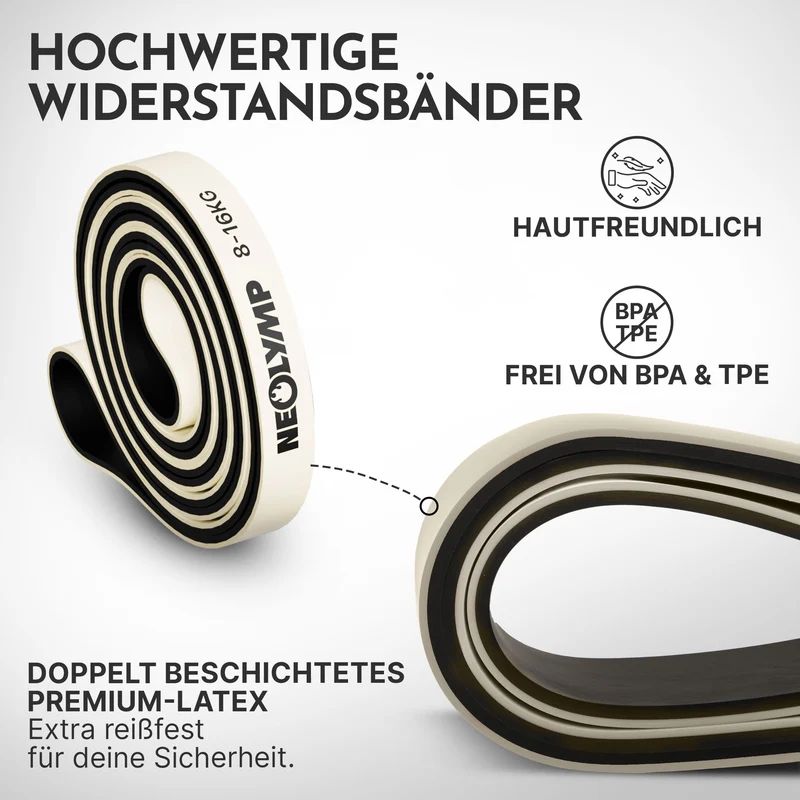 Heavy Resistance Bands aus Latex - grau