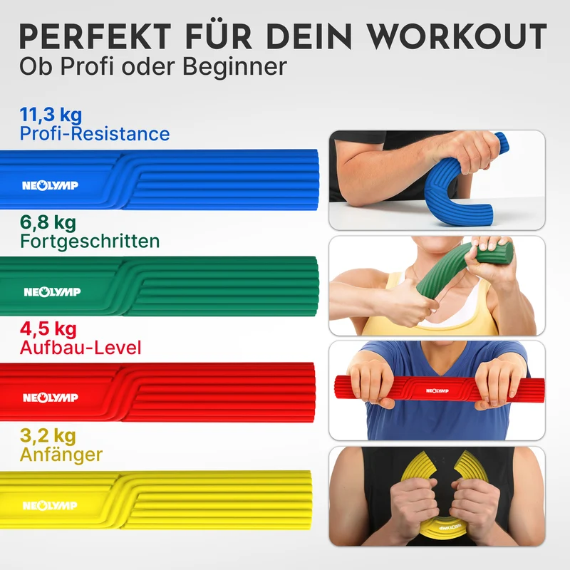 Flexbar Trainingsstab Handkraft-Trainer (4er Set)
