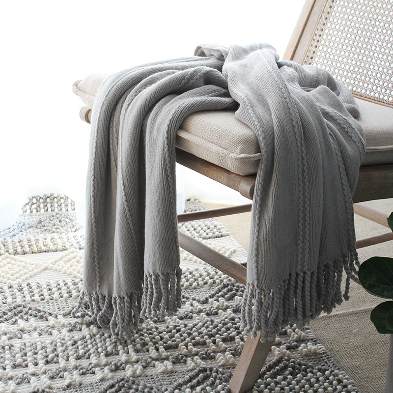 Weiches Texturiertes Gestricktes Decke