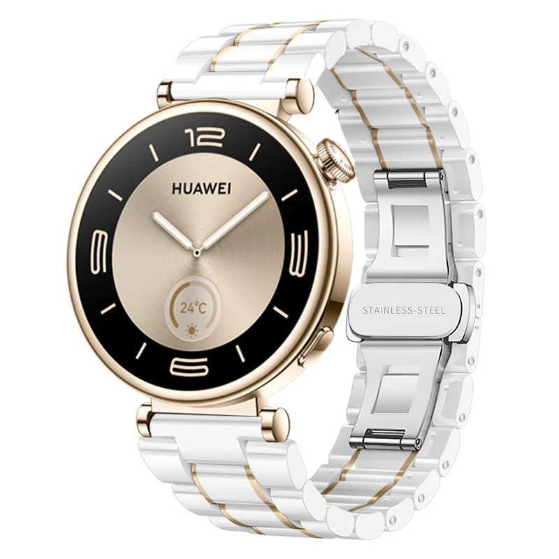 Zenwatch Venice Pro 2 Keramikarmband (Weiß/Gold)