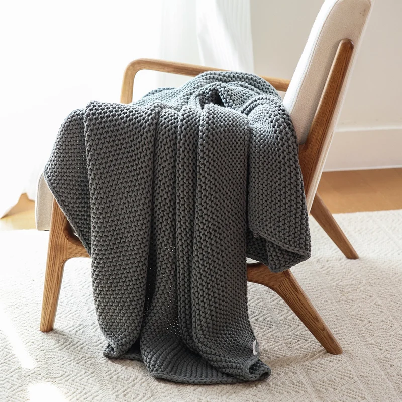 Gemütliche Strickdecke