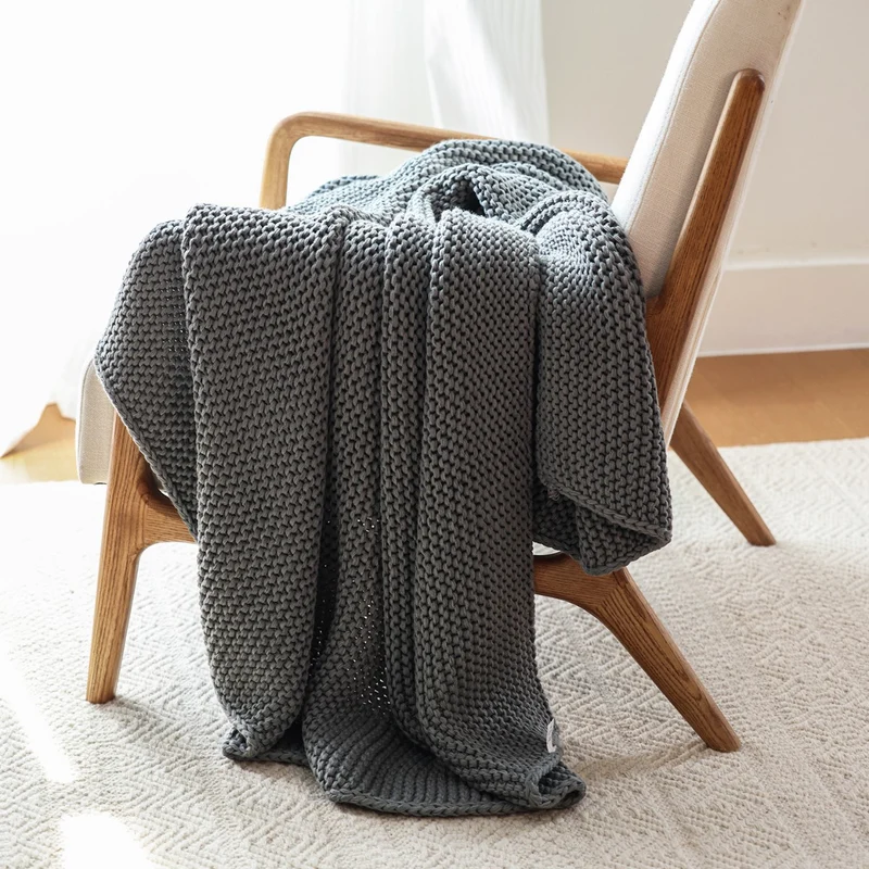 Gemütliche Strickdecke