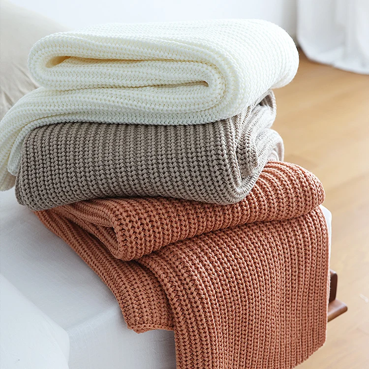 Gemütliche Strickdecke
