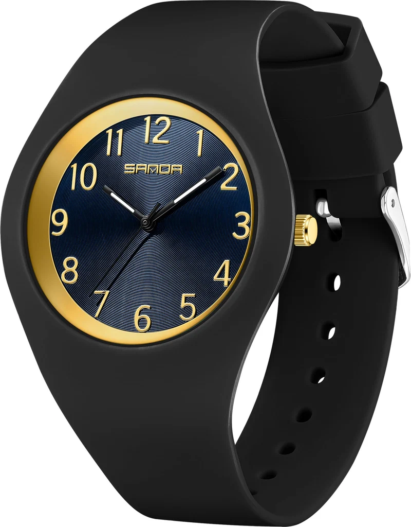Findtime Ladies Watches Waterproof Watches for Women Soft Silicone Strap Simple Watch Nurse Watch with Secondhand -6186