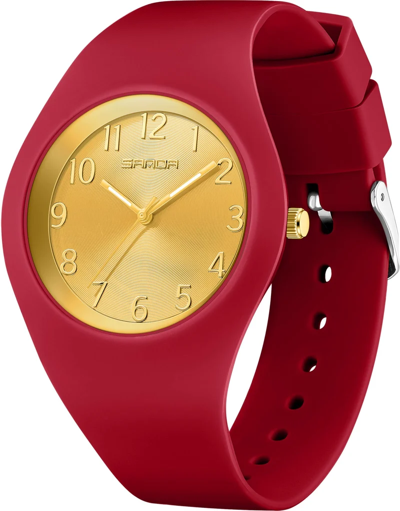 Findtime Ladies Watches Waterproof Watches for Women Soft Silicone Strap Simple Watch Nurse Watch with Secondhand -6186