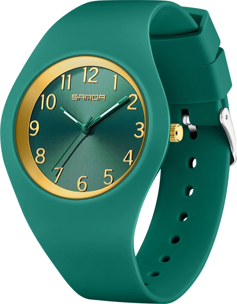 Findtime Ladies Watches Waterproof Watches for Women Soft Silicone Strap Simple Watch Nurse Watch with Secondhand -6186