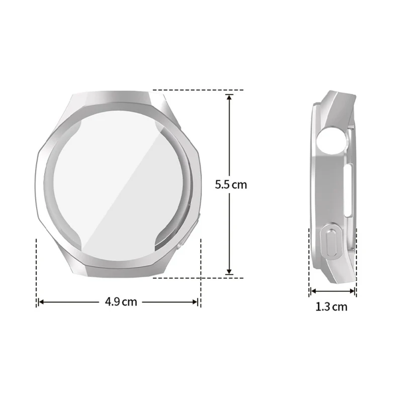 Flexibel Huawei Watch GT 5 Pro 46mm Hülle mit Displayschutz in Silikon