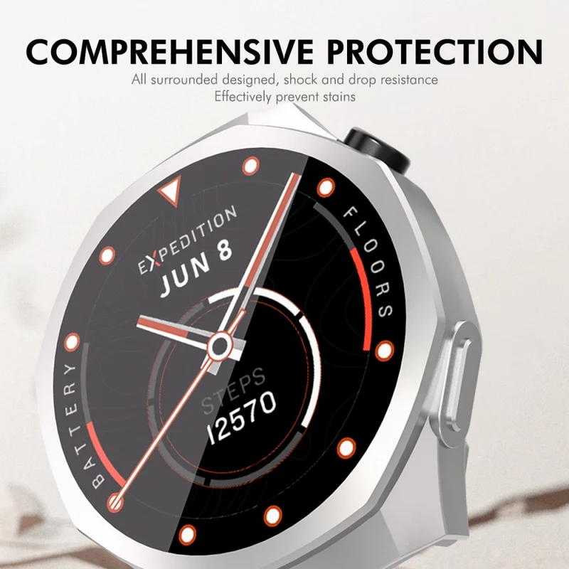 Flexibel Huawei Watch GT 5 Pro 46mm Hülle mit Displayschutz in Silikon
