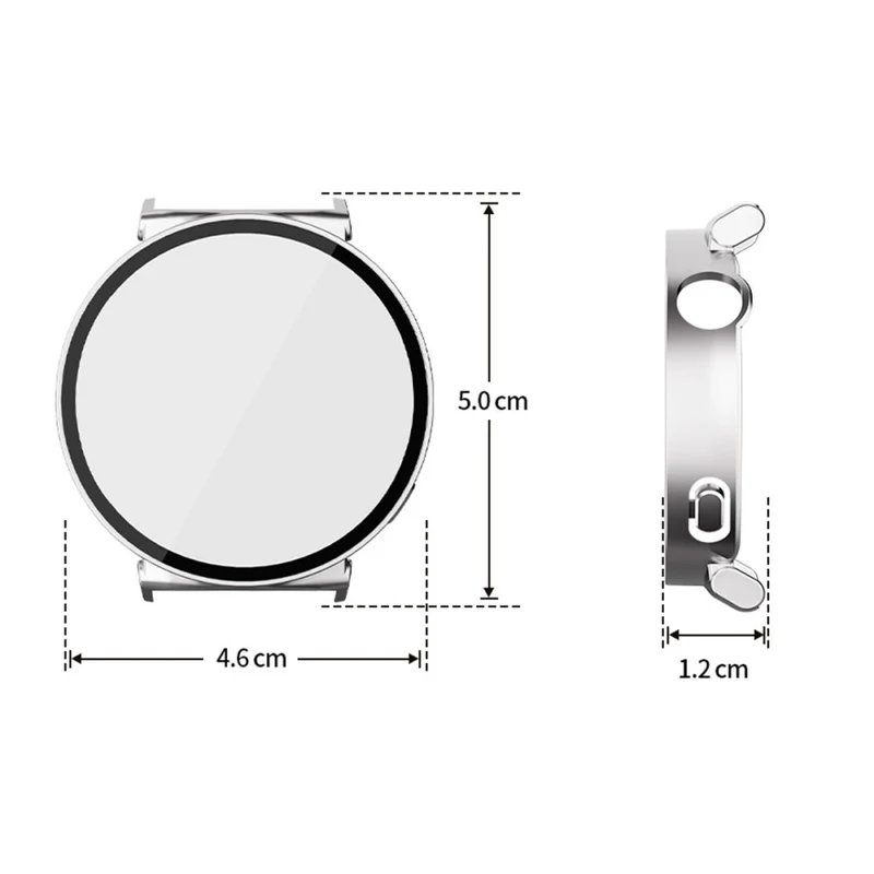 Unglaublich Stylisch Huawei WATCH GT 5 41 mm Hülle mit Displayschutz in Glas und Silikon