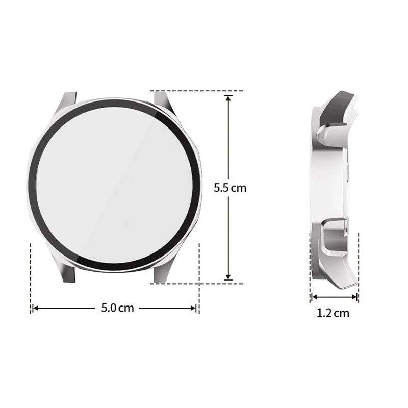 Mega Gut Huawei WATCH GT 5 46 mm Hülle mit Displayschutz in Glas und Silikon