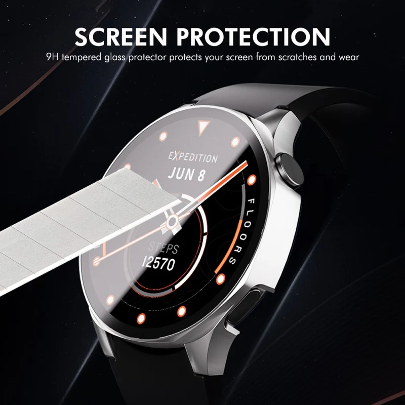 Mega Gut Huawei WATCH GT 5 46 mm Hülle mit Displayschutz in Glas und Silikon