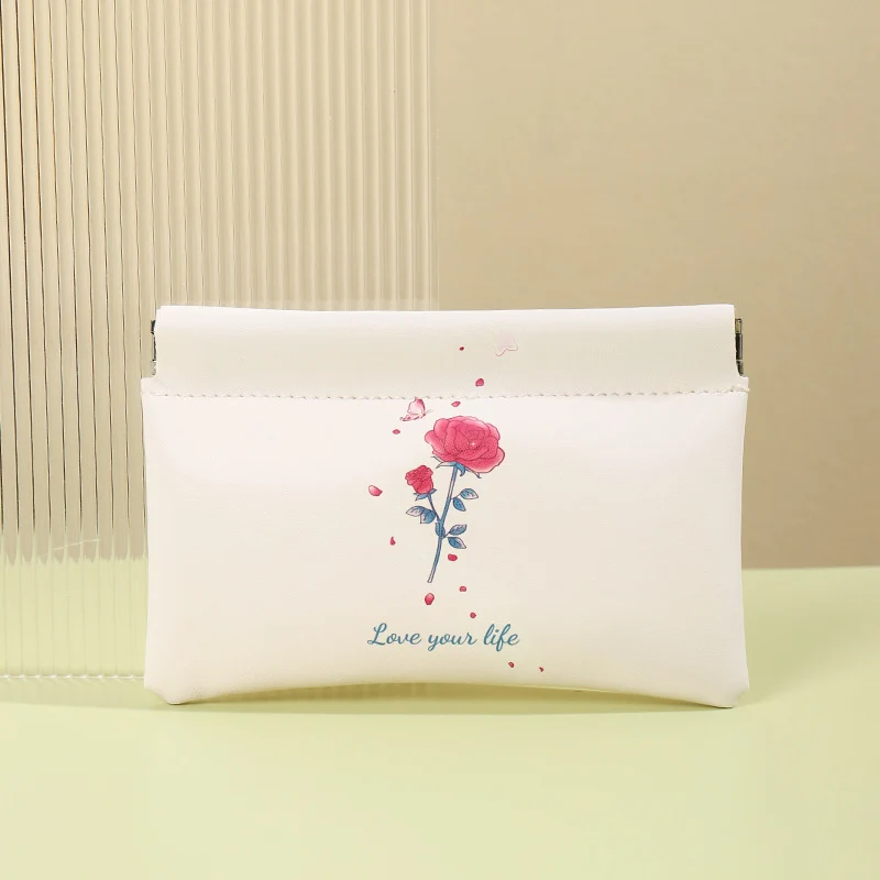 Künstlerische Blumenmuster Münztasche