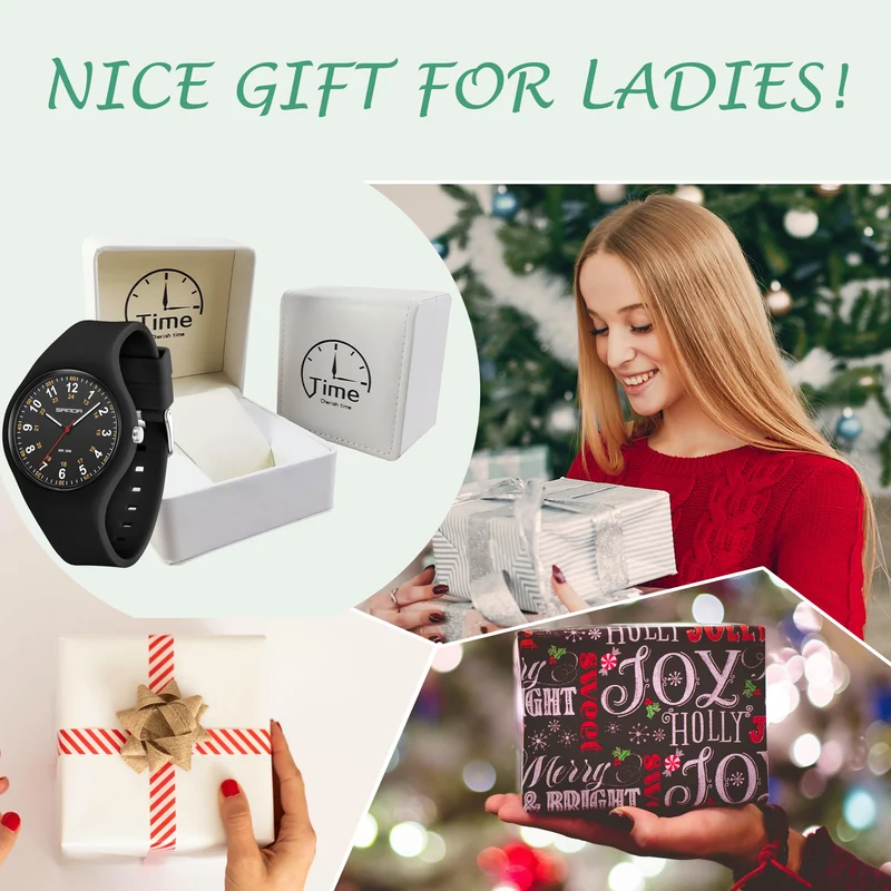 Findtime Watches for Women Ladies Jelly Casual Simple Nurse Easy to Read Arabic Numerals Girls Womens-3253